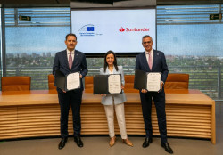 Grupo BEI y Santander movilizar&aacute;n 1.430 millones de euros para apoyar la competitividad y la transici&oacute;n verde
